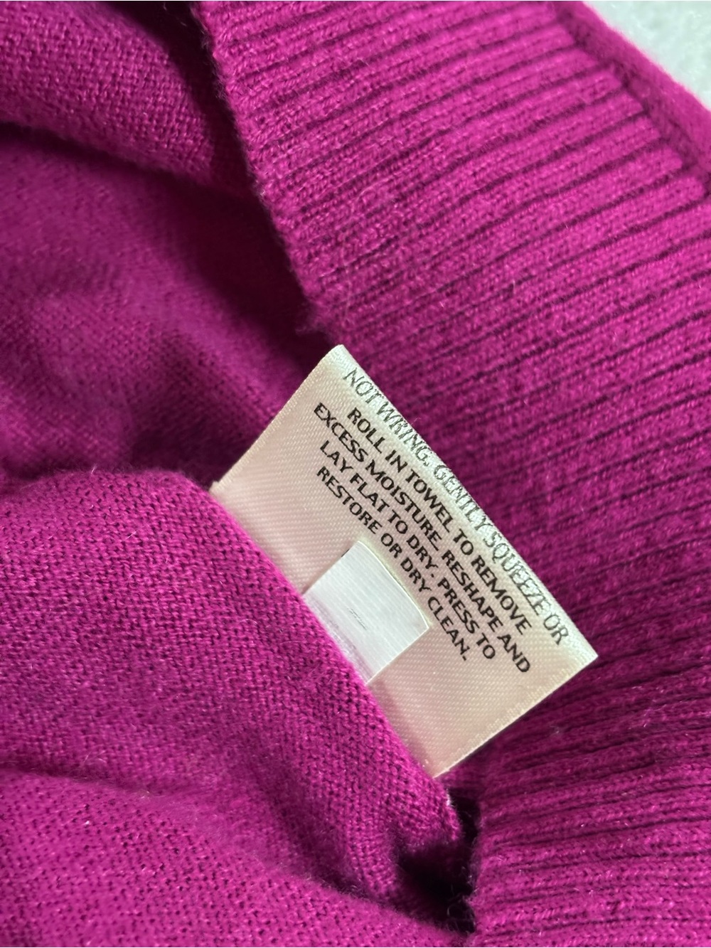 Eileen Fisher Magenta organic cotton/ cashmere Dolman boxy Sweater XL - Picture 8 of 8